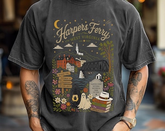 Harpers Ferry WV ghost Tshirt | historic travel Tee | Harpers Ferry West Virginia | Appalachian Trail Shirt | Potomac Shenandoah River Shirt