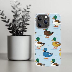 Duck Pattern Phone Case, Tough Cases for Nature Lovers, Cute Duck Design, Unique Gift for Birdwatchers, Fun Cell Phone Cover