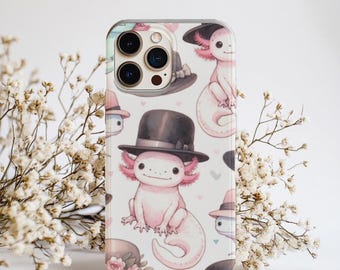 Cute Axolotl Magnetic Phone Case, Fun Phone Accessory for Aquatic