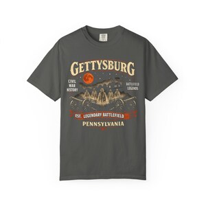 Gettysburg Battlefield Graphic T-shirt | Pennsylvania Civil War History | Gettysburg PA | Ghost, Haunted Shirt | Halloween | Battlefield Tee image 20