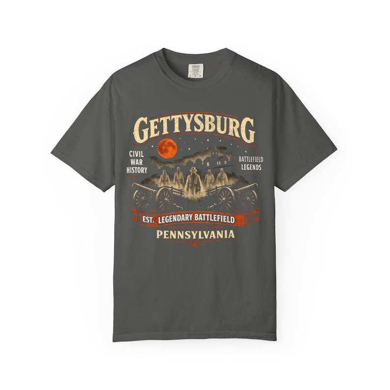 Gettysburg Battlefield Graphic T-shirt | Pennsylvania Civil War History | Gettysburg PA | Ghost, Haunted Shirt | Halloween | Battlefield Tee image 20