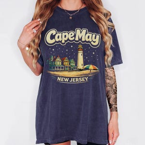 Cape May Lighthouse Beach T-Shirt | New Jersey Shore | Cape May NJ | Atlantic Ocean, Delaware Bay | Lewes Ferry | Wildwood NJ | Stone Harbor