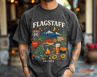 Flagstaff, Arizona T-shirt| Flagstaff Mountain AZ | Coconino National Forest | northern Arizona | Route 66 tee | AZ Camping Shirt