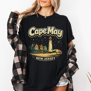 Cape May Lighthouse Beach T-Shirt | New Jersey Shore | Cape May NJ | Atlantic Ocean, Delaware Bay | Lewes Ferry | Wildwood NJ | Stone Harbor