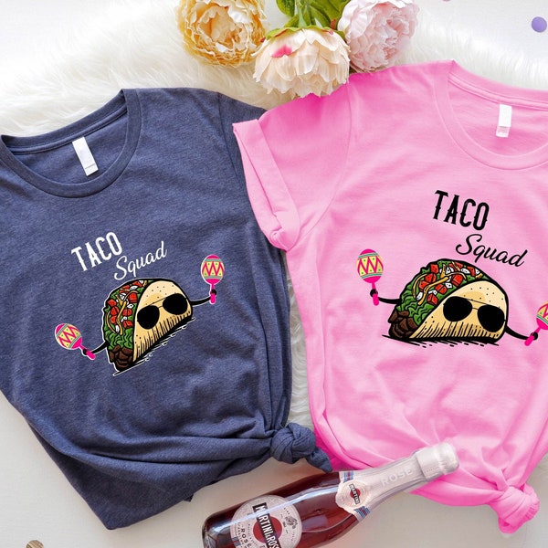 Mexican Fiesta Taco T-Shirt, Taco Squad Friends Matching Shirt, Cinco De Mayo Shirt, Mexican Food Lover Best Outfit, Taquito Shirt.