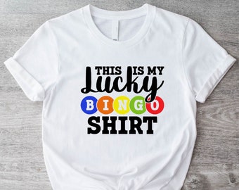 This Is My Lucky Bingo Shirt, Funny Sarcastic Shirt, Bingo Player Shirt, Funny Bingo Game Lover Lucky Player T-Shirt, Bingo Caller Gift Idea