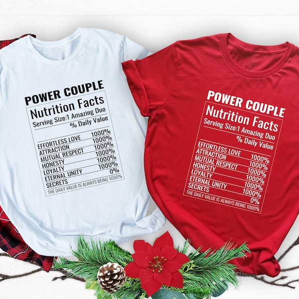 Power Couple Shirt, Couple Shirts, Honeymoon Couple Tshirt, Valentine's Day Shirt, Anniversary Tee,Matching Couple Outfit, Love Couples Gift