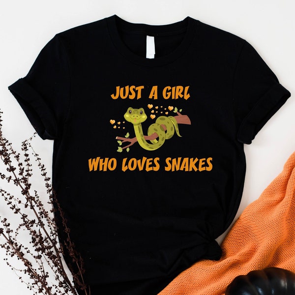 Just A Girl Who Loves Snakes Shirt, Snake Shirt For Girls, Funny Snake Shirts, Snake Lover Gift, Snake Animal Tshirt Kids Girl Gift Ideas.