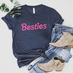 Best Friends Matching Shirt, Gift For Besties, Pink Besties Shirt, Mom And Daughter Shirts, Mommy and Me Shirt, Friend Birthday Gift image 2