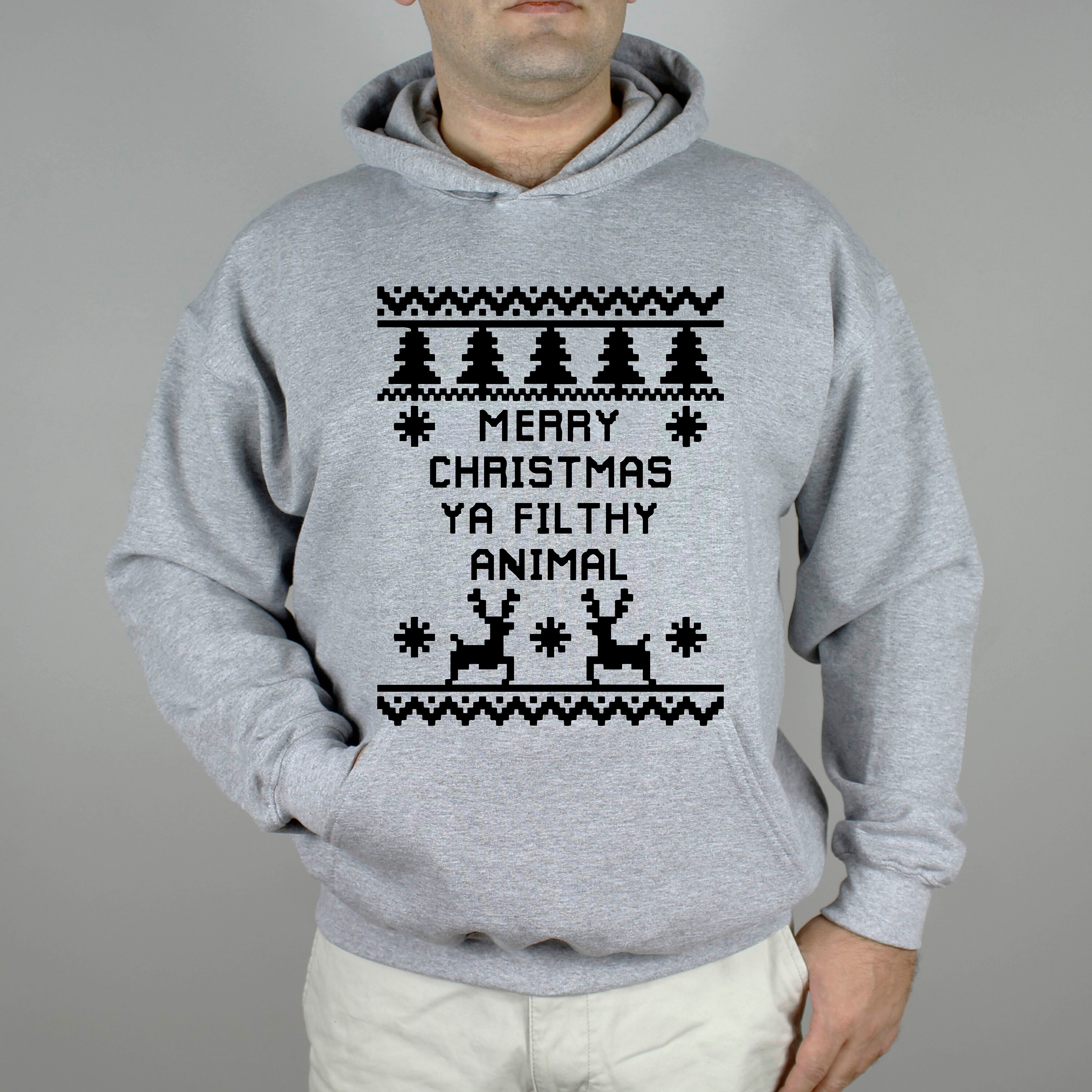 Discover Merry Christmas Ya Filthy Animal Sweatshirt,2022 Ugly Christmas Sweatshirt
