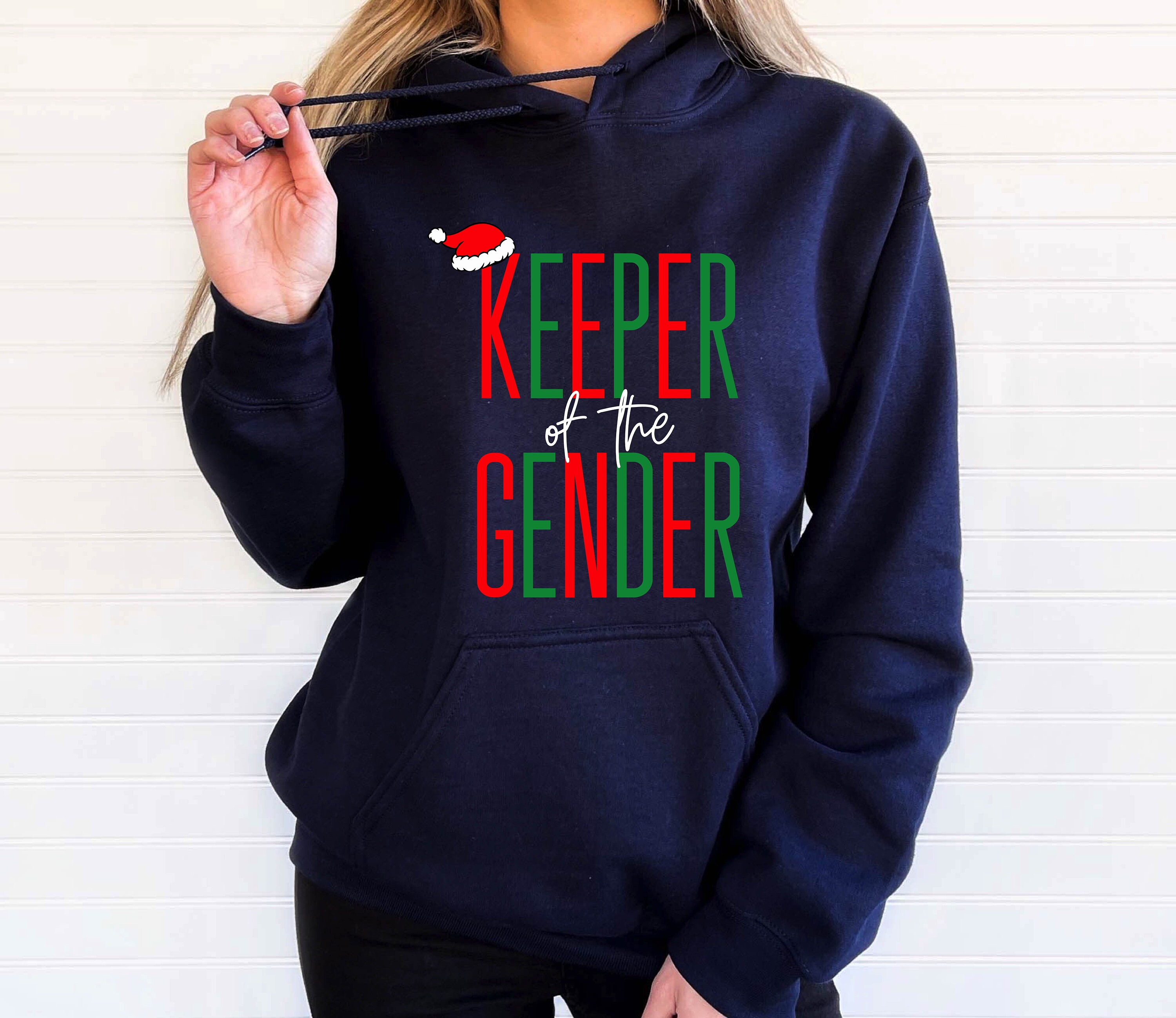 Discover Christmas Keeper Of The Gender Sweatshirt, Christmas Baby Announcement