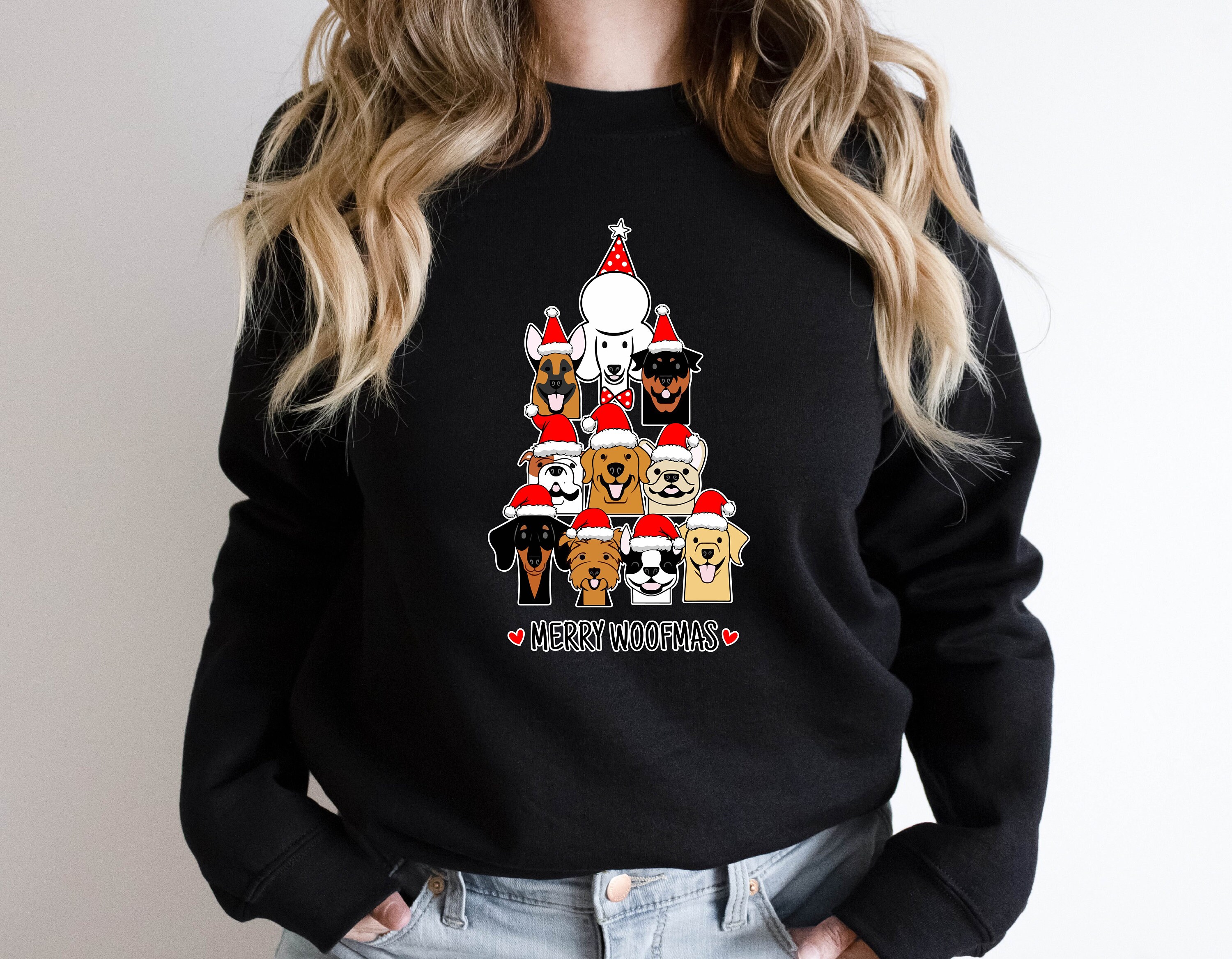 Discover Merry Woofmas Sweatshirt, Christmas Puppy