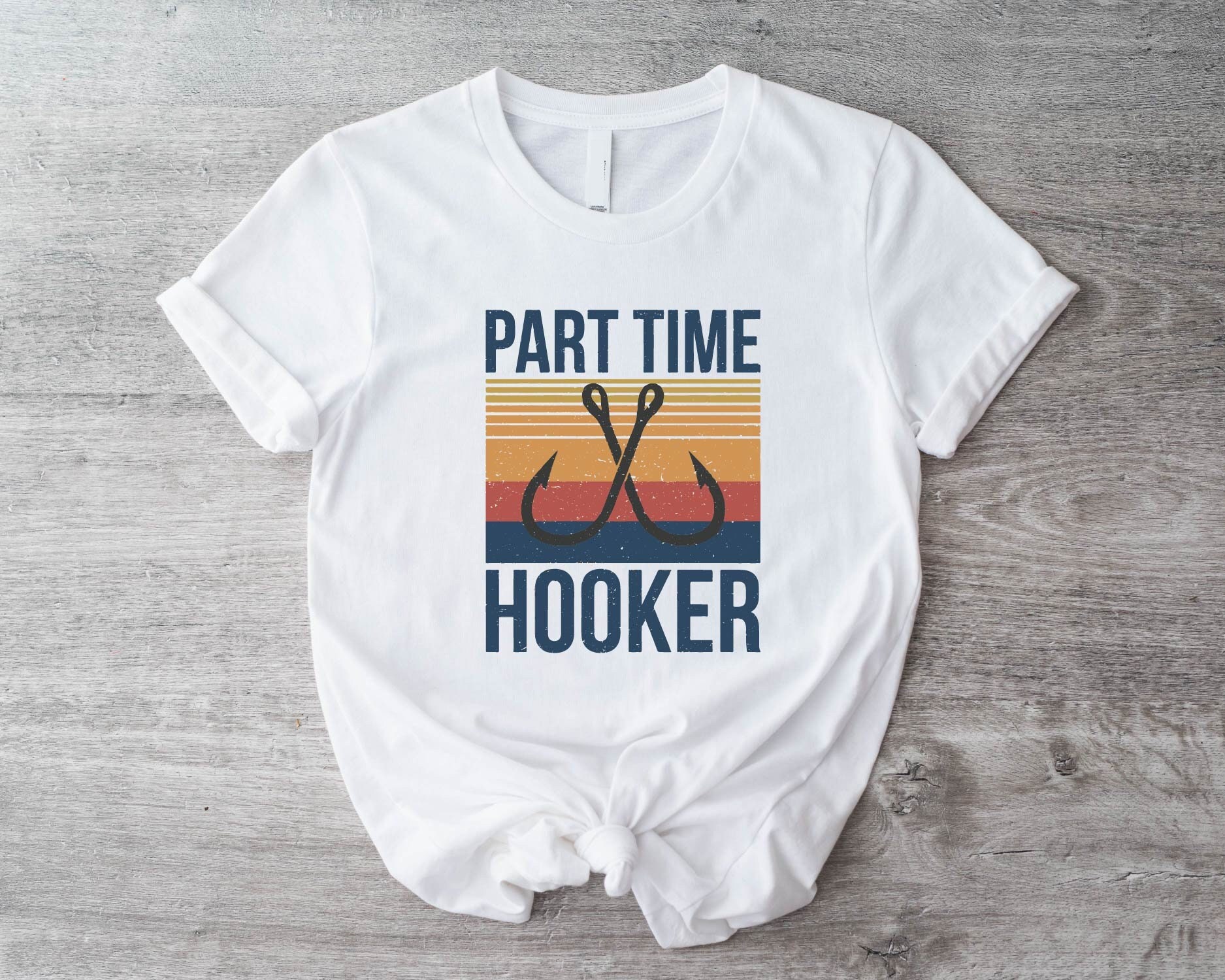  Fishing-Shirt Hooker on Weekends Funny Bass Dad Adult Humor  T-Shirt : Clothing, Shoes & Jewelry
