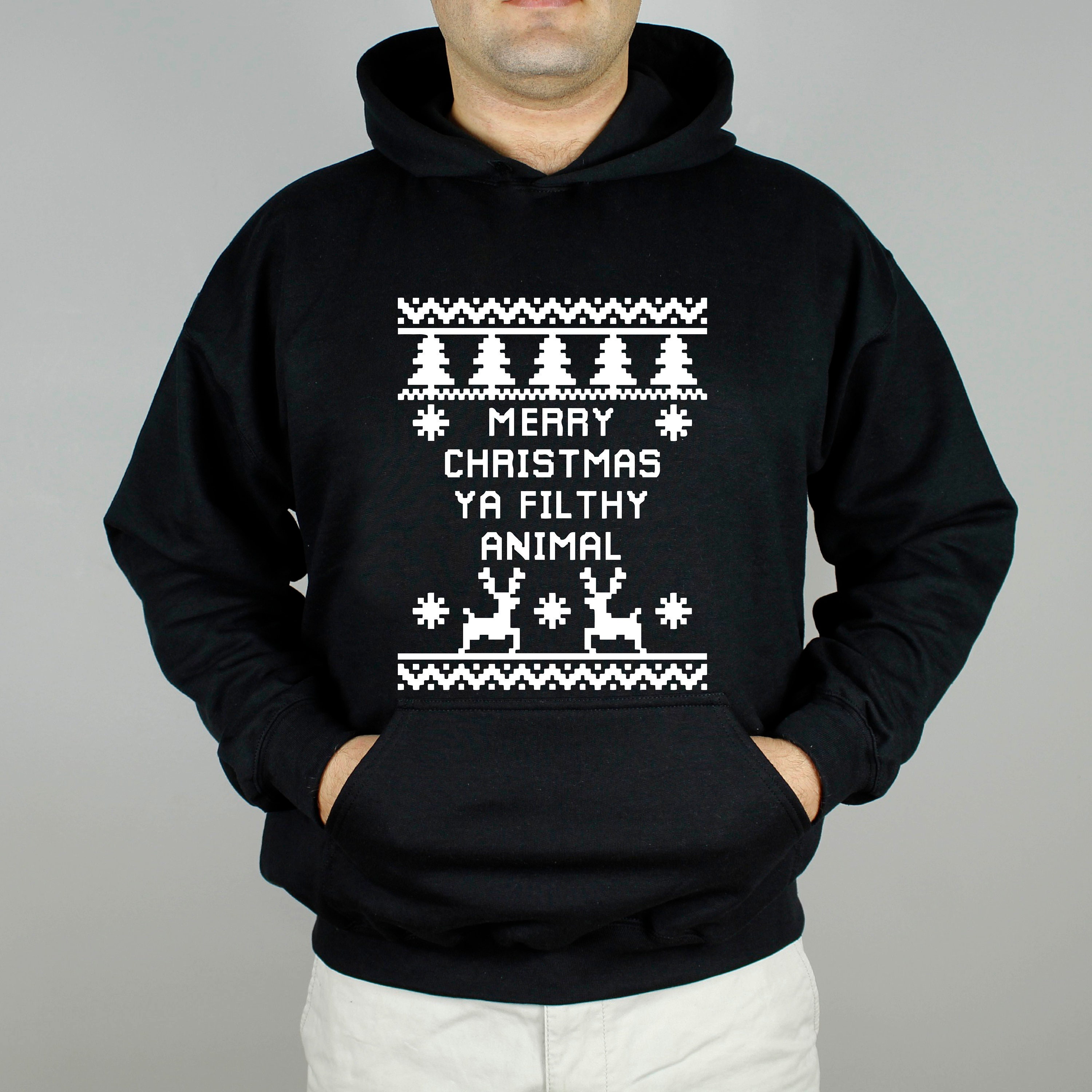 Discover Merry Christmas Ya Filthy Animal Sweatshirt,2022 Ugly Christmas Sweatshirt