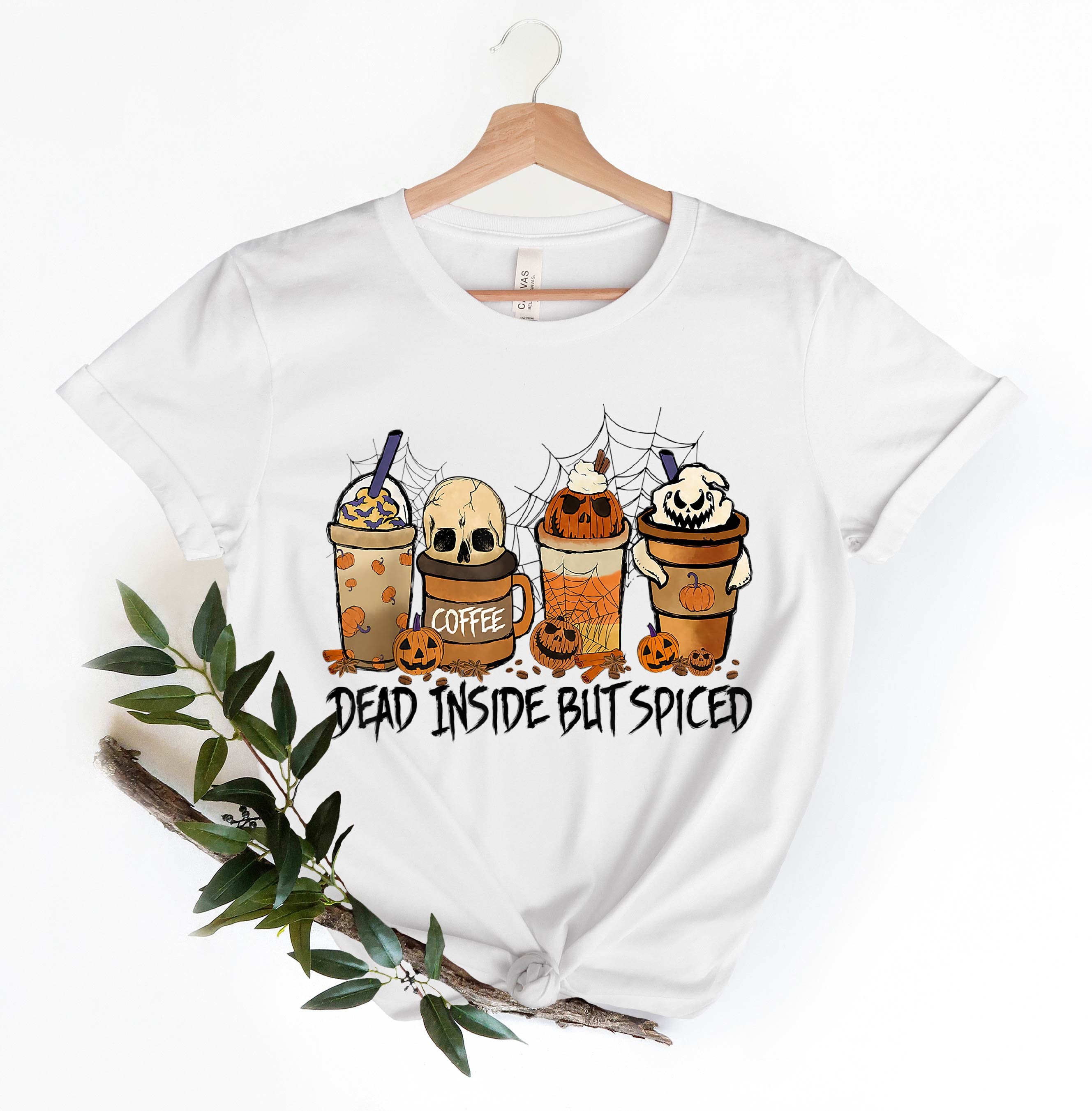 Dead Inside But Spiced Halloween Shirt,