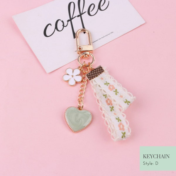 Cute Keychain, Lace Phone Charm, Phone Accessories, Key Chain for Women,  Key Chains for Best Friend Gifts, YHSP001