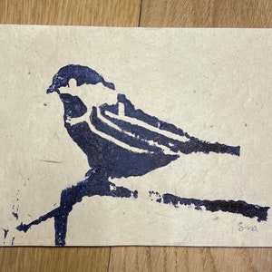 Houtblokdruk, Chickadee