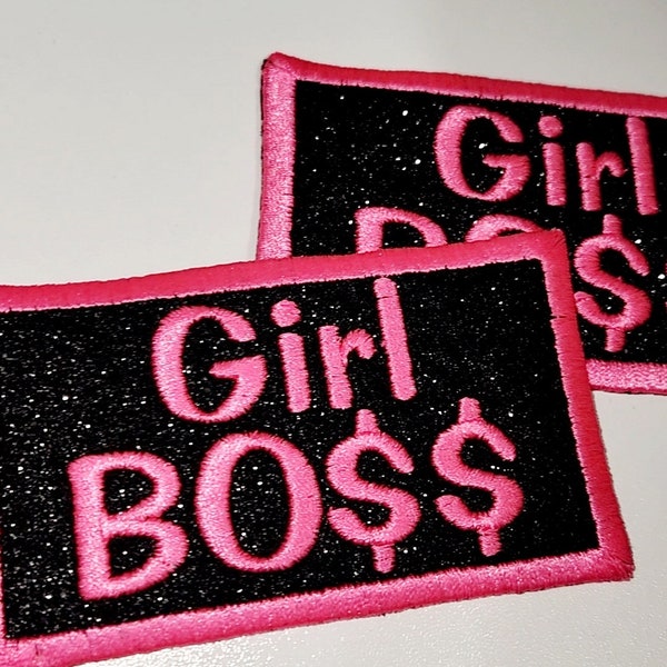 Glitter Girl Boss Iron On Patch | Girl CEO Patch | Girl Boss