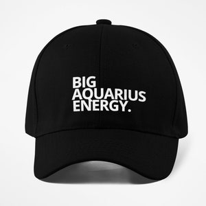 Big Aquarius Energy | Aquarius Hat | Zodiac Hat | Adult Birthday Hat
