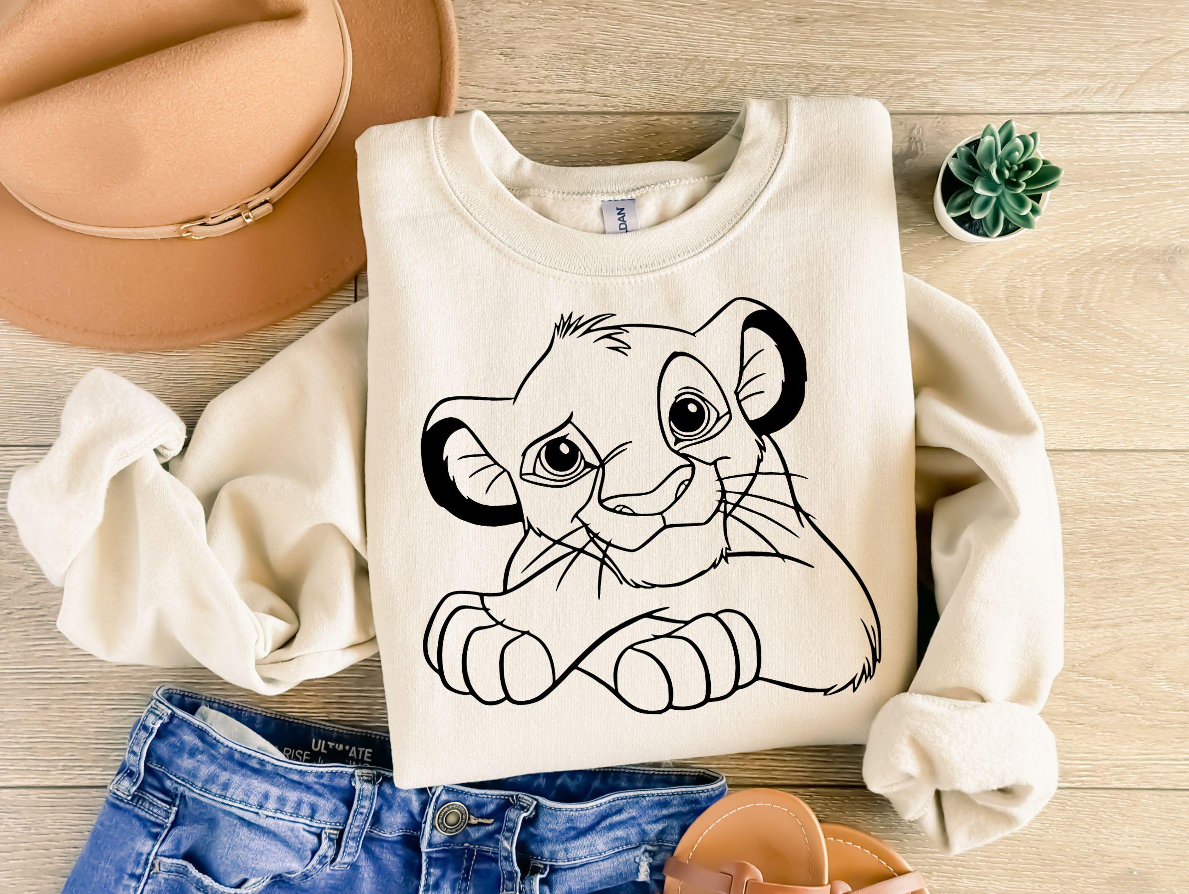 Simba Outline Cute - the Lion King - Digital Download, Instant Download ...
