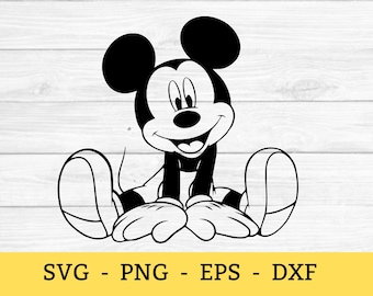 Mickey Mouse svg, png, eps, dxf, pdf: Outline, Shirt Design (Digital Download), Cut File, Cricut, Silhouette, Glowforge, laser cut files