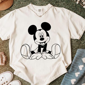 Mickey Mouse (svg, png, eps, dxf, pdf): contorno, diseño de camiseta (descarga digital), archivo de corte, Cricut, silueta, Glowforge, archivos de corte láser imagen 4