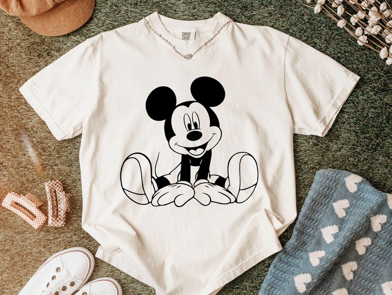 Mickey Mouse (svg, png, eps, dxf, pdf): contorno, diseño de camiseta (descarga digital), archivo de corte, Cricut, silueta, Glowforge, archivos de corte láser imagen 4