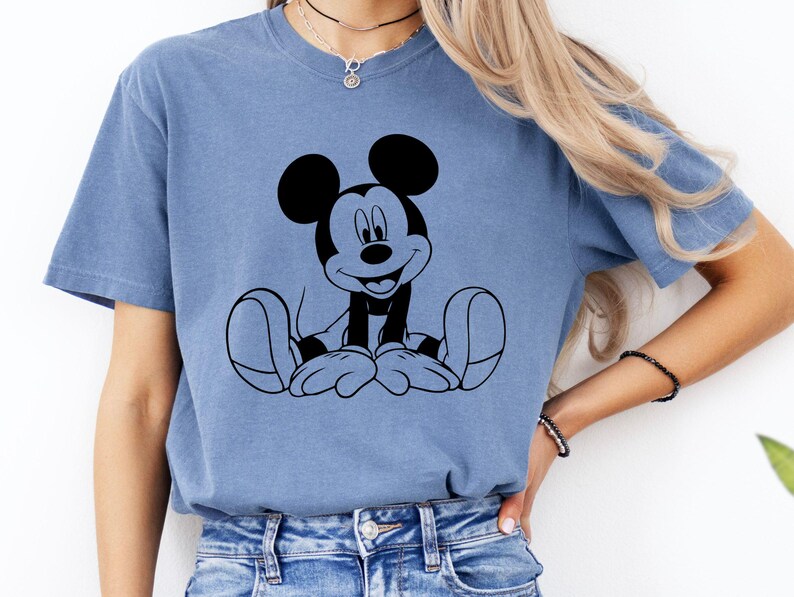 Mickey Mouse (svg, png, eps, dxf, pdf): contorno, diseño de camiseta (descarga digital), archivo de corte, Cricut, silueta, Glowforge, archivos de corte láser imagen 6