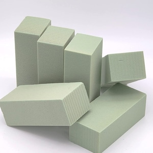 6 Pack Dry Floral Foam Blocks for Flower Arrangements, Styrofoam Block for Artificial Flowers & Plant Decoration, Great for Crafts, Florists