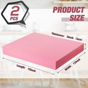 Pink foam  Board 2&quot; Thick (2 pieces)  for Craft or Home Improvements Projects Such As Window, Wall, Ceiling Coverings