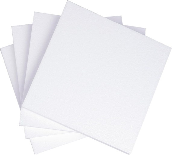 White Foam Block 12x10x1, 4 Pack Ideal for Modeling, Art Projects , Floral  Arrangements DIY School & Home Art Projects 