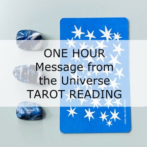 Leitura de Tarô de uma hora > Mensagem do Universo // Leitura de Tarô de uma carta > mensageiro escrito de uma única carta sem perguntas orientação espiritual