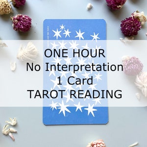 PAS D'INTERPRÉTATION - Une heure de lecture du tarot > Une question // Une carte > une seule carte, réponse écrite Messager général pour une question