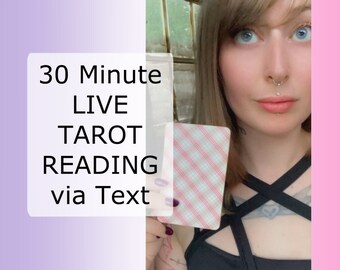 Live Tarot Reading > Thirty Minute 1:1 Text Session > half hour interactive question and answer intuitive tarot and spiritual life coaching