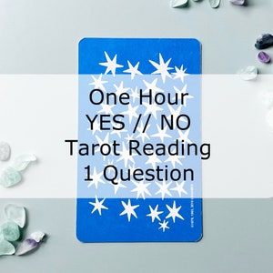 One Hour YES // NO Tarot Reading  > same day written response question and answer messenger