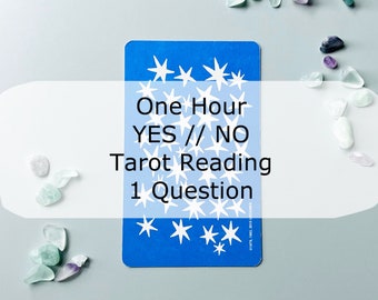 One Hour YES // NO Tarot Reading  > same day written response question and answer messenger