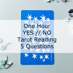 Una Hora SÍ // NO Lectura de Tarot > respuesta escrita el mismo día bogo b3g2 cinco preguntas y respuestas messenger