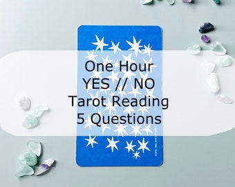 One Hour YES // NO Tarot Reading  > same day written response bogo b3g2 five question and answer messenger