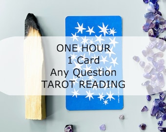 One Hour Tarot Reading > One Question // One Card > single card written response messenger general any one question to the cards