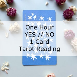 One Hour YES // NO Tarot Legung - Eine Karte > schriftlich Antwort Frage und Antwort Messenger