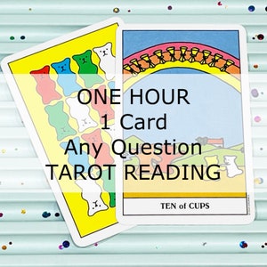 One Hour Tarot Legung > One Frage // Eine Karte - Gummy Bear Tarot Legung > Einzelkarte geschrieben Antwortbote