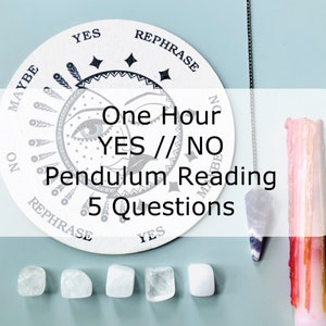 One Hour JA // NEIN Pendel Reading &gt; fünf Fragen bündeln Frage und Antwort schriftlich Antwortbote