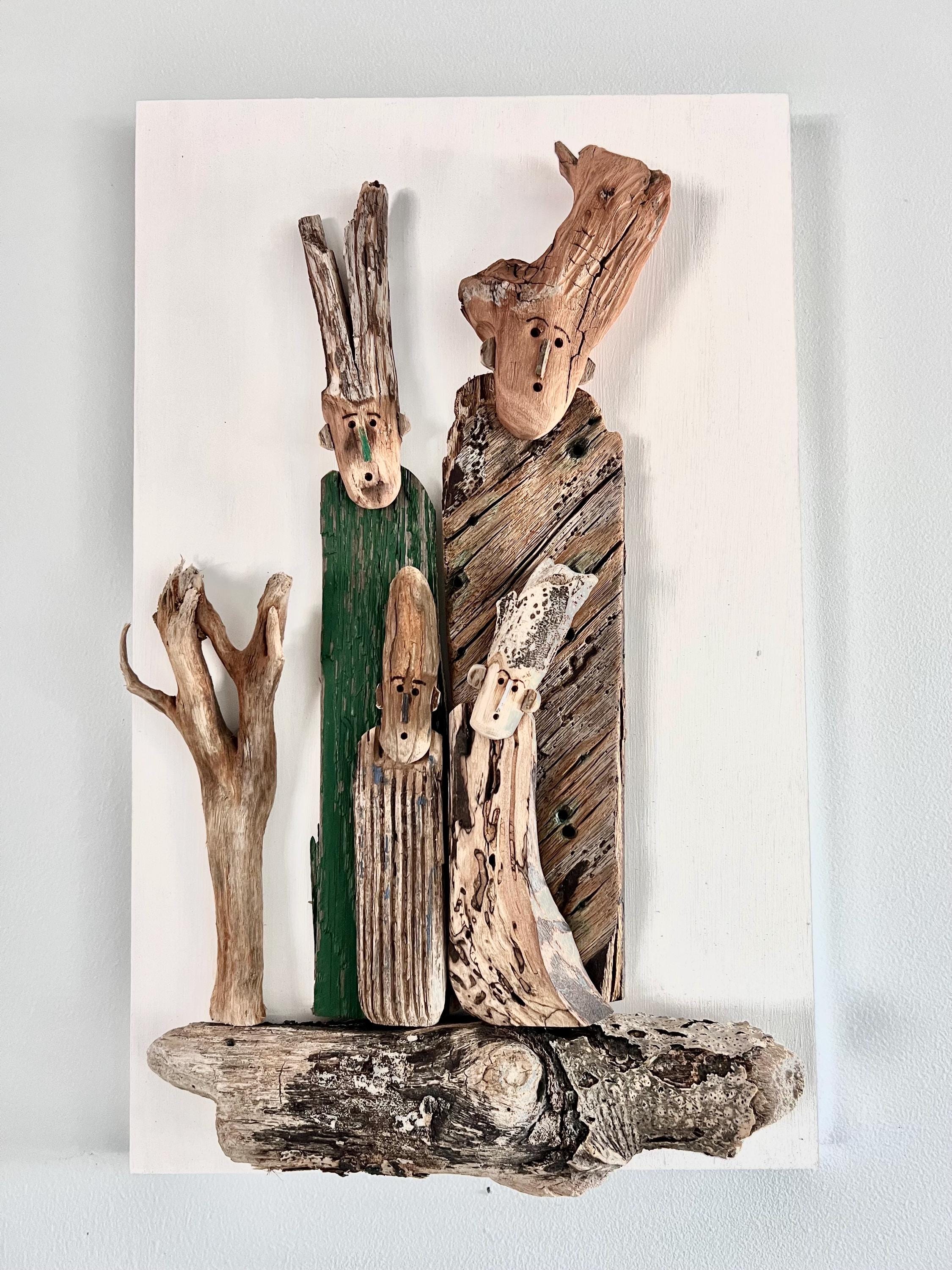 Driftwood Sculpted 11x18inch “family” One of a Kind Wall Art. - Etsy