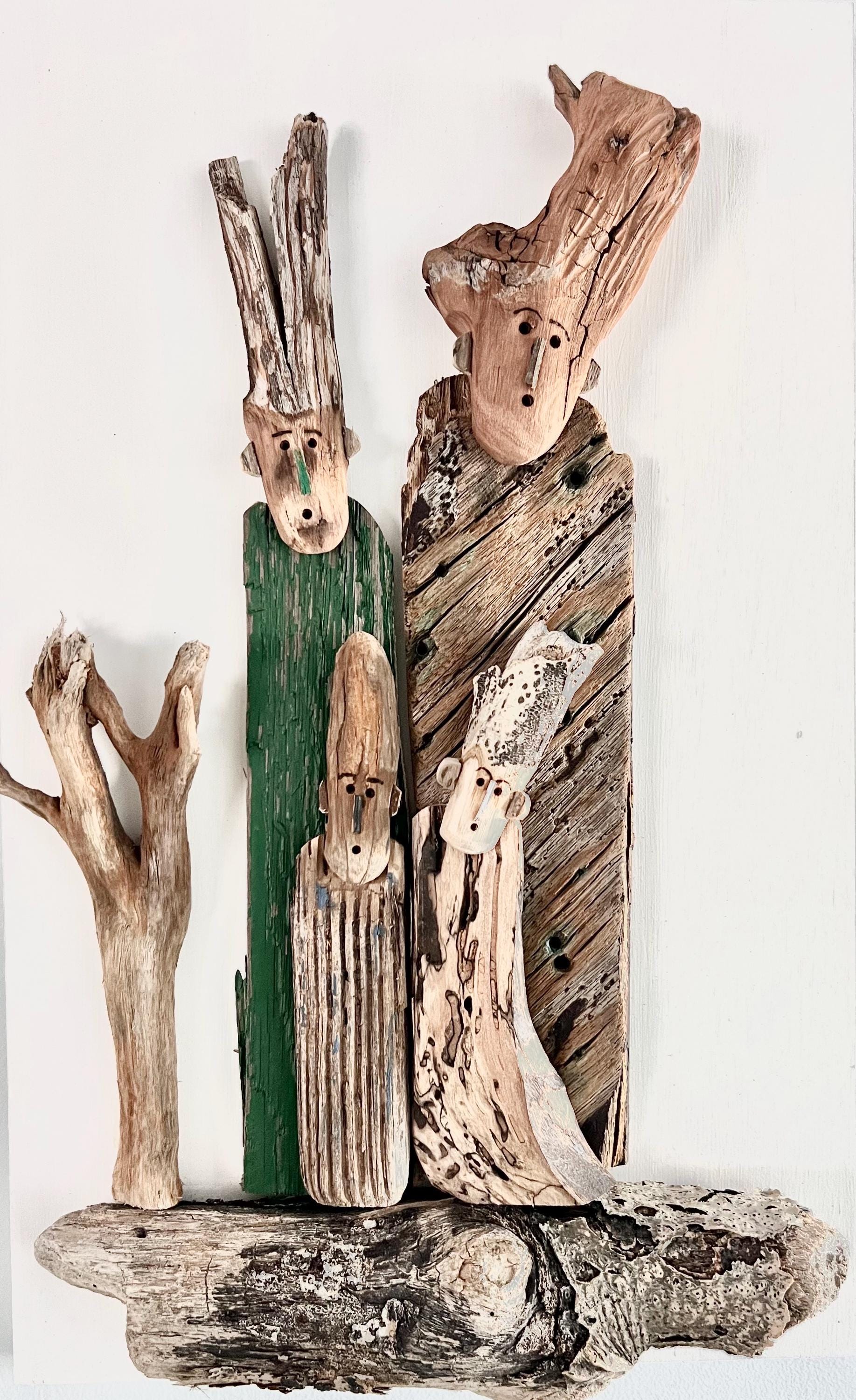 Driftwood Sculpted 11x18inch “family” One of a Kind Wall Art. - Etsy