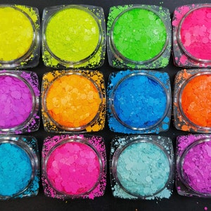 2oz. Neon Chunky Glitter Mix