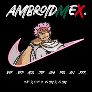 Anime embroidery design, anime machine embroidery file, instant download, premium anime-inspired. Ryomen Sukuna - Jujutsu Kaisen.