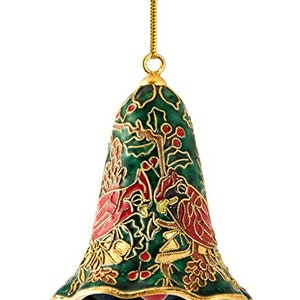 Wert Kunst Handgefertigte Cloisonne Rot Kardinal Glocke Ornament