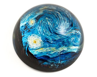 Value Arts Vincent Van Gogh Crystal Glass Starry Night Paperweight