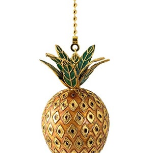Value Arts - Ventilatore da soffitto con ananas in cloisonné dorato fatto a mano