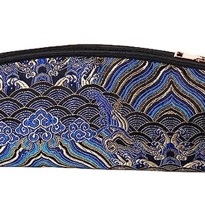Value Arts Emperor's Silk Damask Black Soft Shell Glass Case